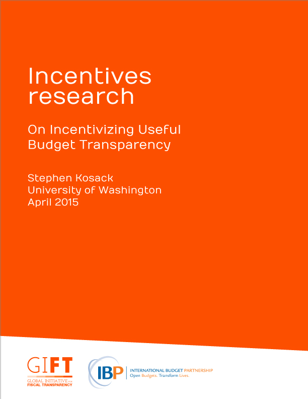 On Incentivizing Useful Budget Transparency