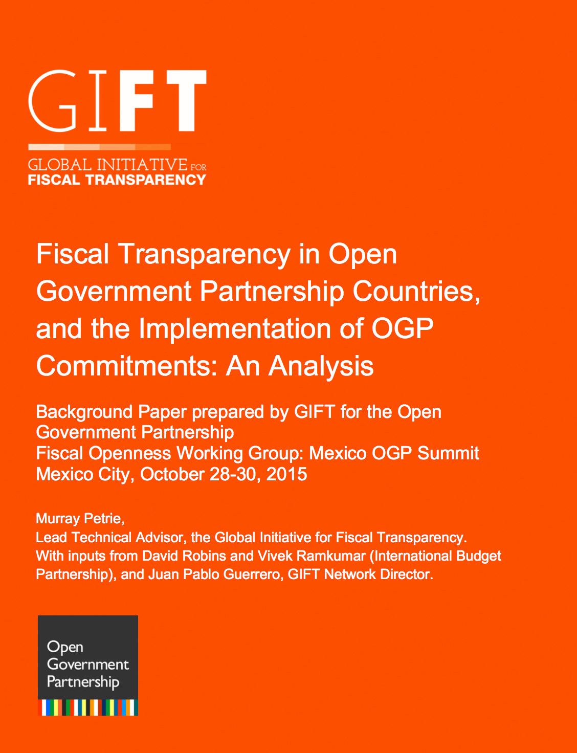 Fiscal Transparency in Open Government Partnership Countries, and the Implementation of OGP Commitments: An Analysis